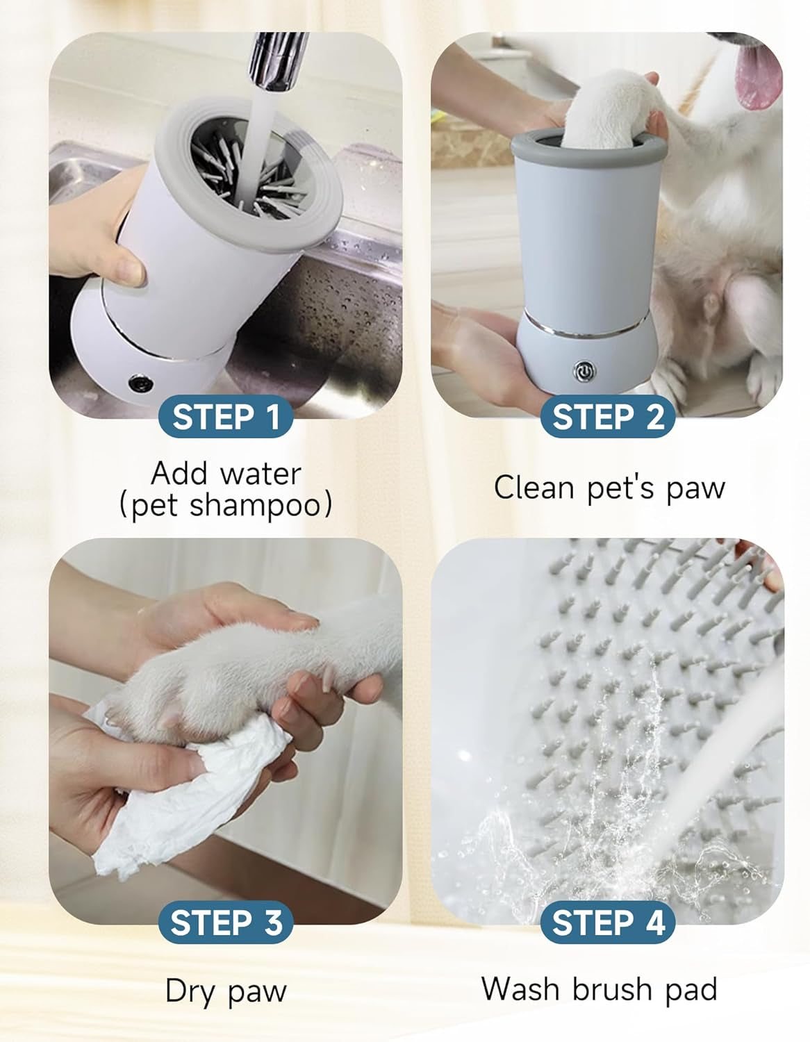 Automatic Dog Paw Cleaner - Electric Paw Washer Cup